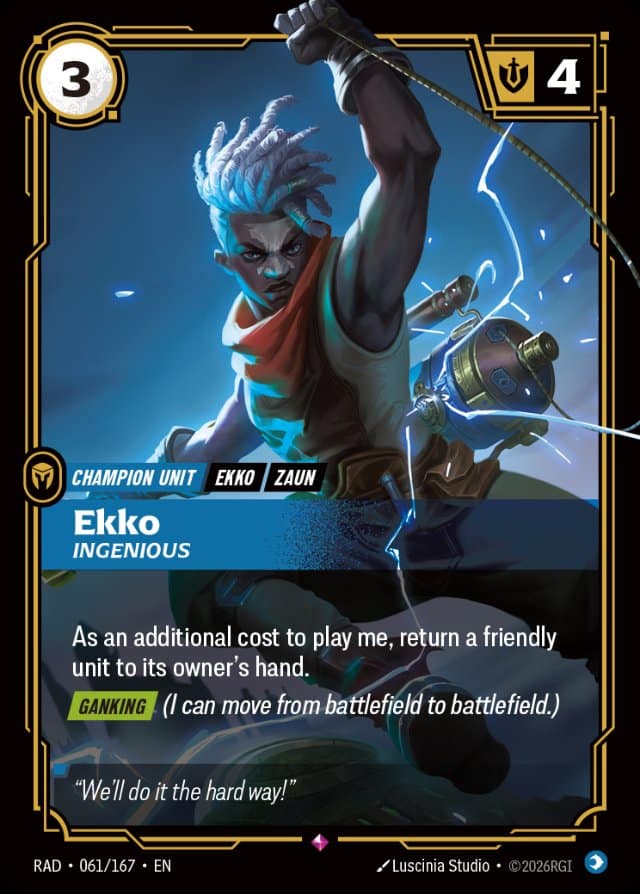 Ekko card from Riftbound: Radiance